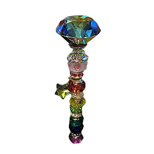 Snosuok Garden Stakes Decor- Fairy Beaded Garden Stakes- Colorful Glass Insert Ornament- Handmade Wand For Indoor Outdoor- Yard Lawn Decor- Patio Plant- Pot Flower- Gardening Gifts For Children (C) #TOP9