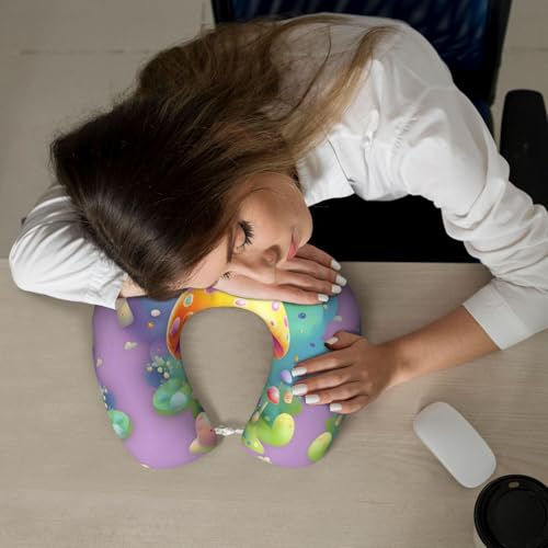Almohada de espuma viscoelástica en forma de U negra miniatura 7