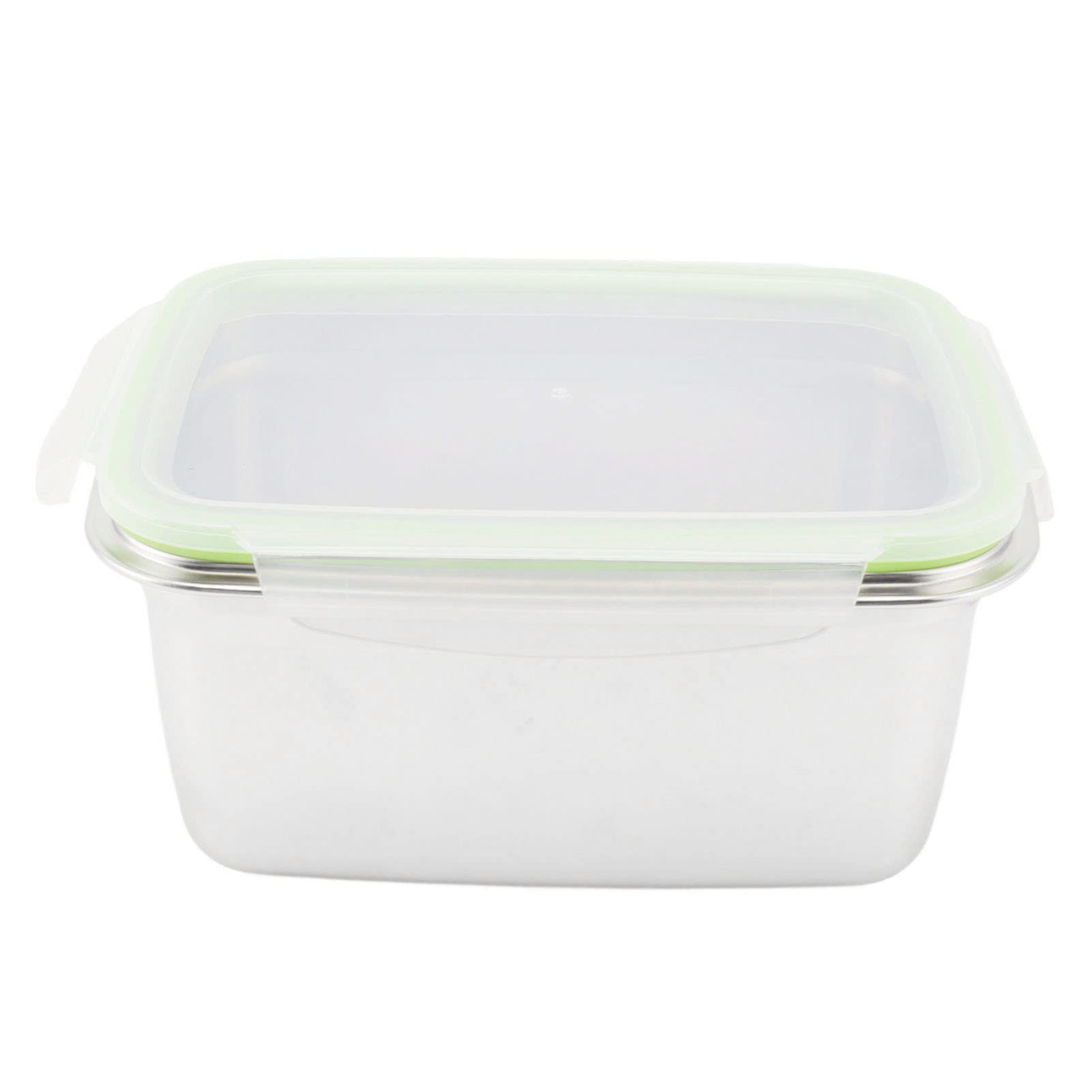 Lunchbox für Erwachsene und Kinder, 304 Edelstahl, auslaufsichere Lebensmittelaufbewahrungsbehälter, quadratische Bento-Box, 2800 ml