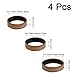 ANNEFIT Watch Bands Keeper, 4PCS Leather Watch Straps Replacement Loops 22mm (Black+Light Brown)