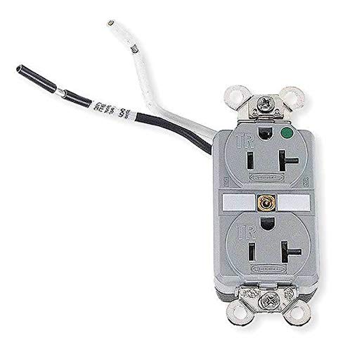 20A Duplex Receptacle 125VAC 5-20R GY - HUBBELL WIRING DEVICE-KELLEMS HBL8300SGGYA
