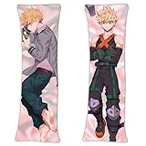 DEHODOP Bakugou Katsuki Kacchan Body Pillowcase 160cmx50cm(63inx20in) Peach Skin Double Sided Anime Throw Pillow Cover Cushion Cases Home Decor