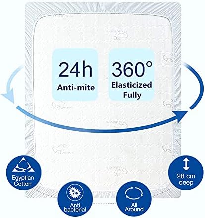 5 Star Hotel Quality Bedding 800 Thread Count 100% Pure Egyptian Cotton Luxurious Fitted Bedsheet Stretches Up To 28cm/11 inches Deep (Double: 137x193cm + 28cm Deep)