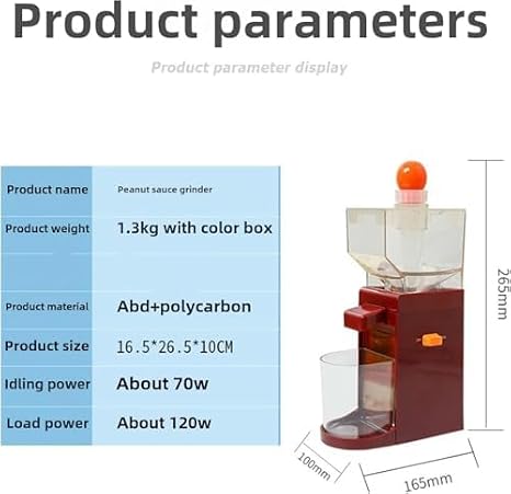 Electric Nut Butter Machine, 500ml Grinder for Almonds Cashews Hazelnuts, DIY Peanut Butter Maker with Anti-Slip Base