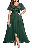 Emerald Green Dress Plus Size Holiday Christmas New Years Eve Formal Evening Sequin Glitter Mother Prom Long Nye Gowns