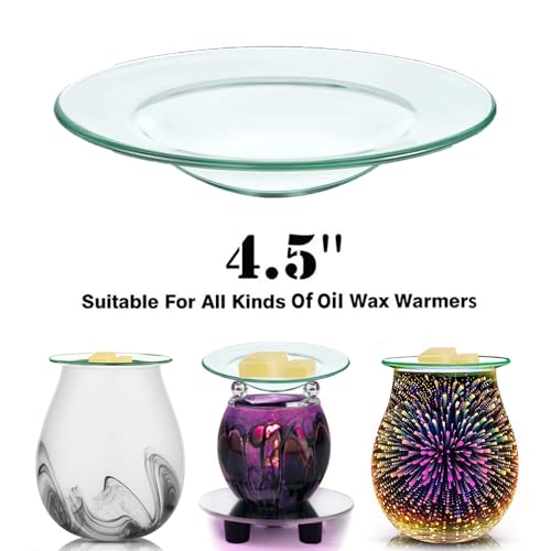 HUNANBANG Electric Oil Melt Warmer Electric Wax Melt Warmer Replacement Parts Melter Fragrance Oil Warmer Burner Spare Wax Dish (Dish*2round)
