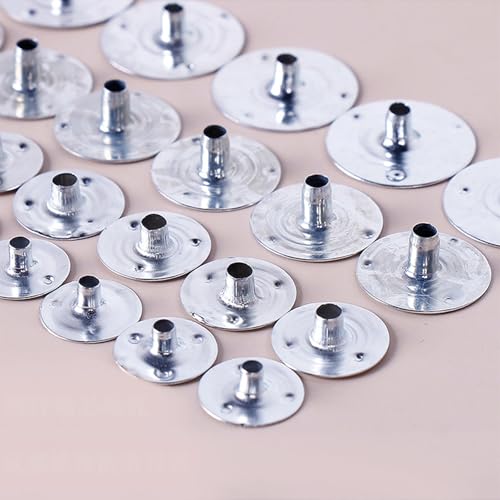 100 piezas de mechas para velas con base metálica miniatura 6