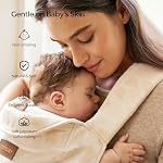 Momcozy WeeSnug Newborn Carrier, Lightweight Infant Wrap with Cross-Back Support and Lumbar Relief, Easy Hands-Free Baby Holder for 7–25 lbs, Geometry