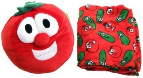 Veggie Tales Bob the Tomato Zoobies Plush Toy, Soft Pillow and Cozy Blanket by ZOOBIES