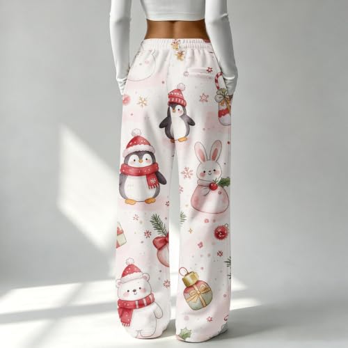 Christmas Pajama Pants Women Flannel Plaid Graphic Comfortable Sweat Pants - image 3