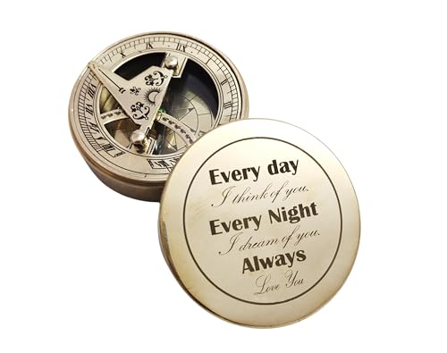 Every Day i Think of You Every Night i Dream of You Always Love You Brújula Motivacional Personalizada para Hombres, Regalos Grabados para Hombres, Cumpleaños para Hijo y Esposo miniatura 1