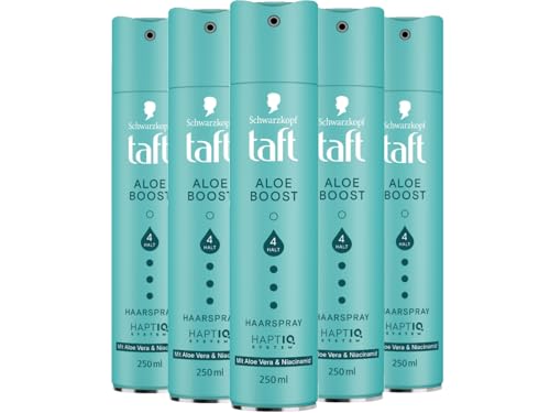 Spray coiffant tenue longue durée TAFT laque non collante enrichie à la niacinamide 5x250 ml
