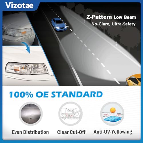 Vizotae Headlights W/Bulbs for 2006-2011 Mercury Grand Marquis by Vizotae - Used condition - Image 7