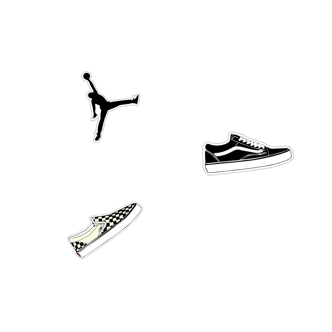 Maachis Stickers Sneakers Stickers for Laptop Mobile Scrapbook Art n Craft -Pack of 6, Shoes, Sneakerhead Stickers