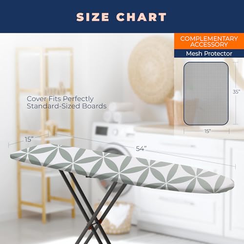 image for happhom Ironing Board Cover and Pad Extra Thick Heavy Duty Padded 4 La