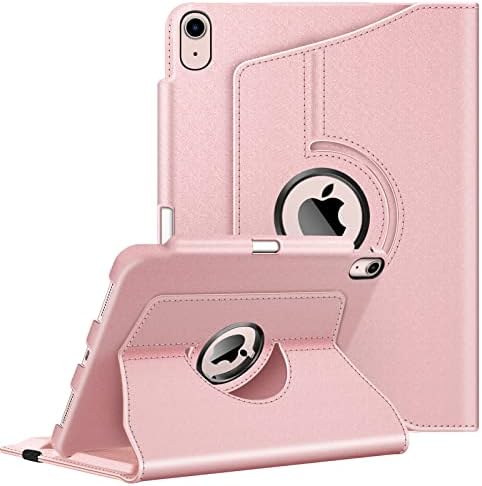 FINTIE Case Compatible with iPad Air 5th Generation (2022) / iPad Air 4th Generation (2020) 10.9 inch with Pencil Holder - 360 Degree Rotating Stand Cover with Auto Sleep/Wake, Emerald Marble