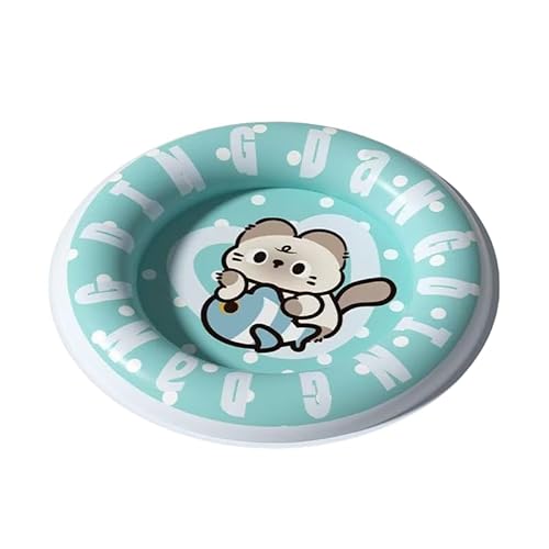 ペット用 冷却マット, 夏用 犬猫クールマット, 接触冷感 ひんやりマット, ストライプ柄 (毎年魚がいる, M15斤以下)