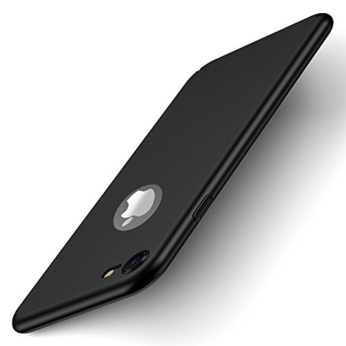 iPhone 7 Case/8 Case, Novo Icon Shell Hard Plastic Soft Touch Full Protective Anti-Scratch&Fingerprint Slim Cover Case for Apple iPhone 7 (2016) / iPhone 8 (2017) (Black) (T1)