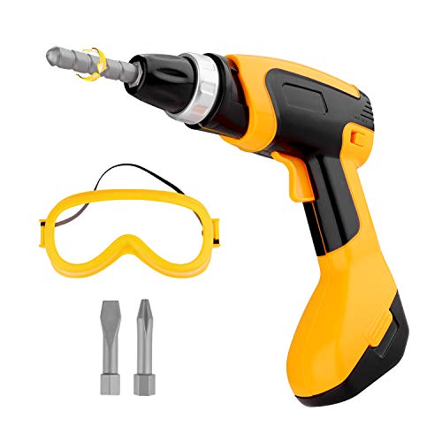 Toy Tool Drill, Kids Power Construction Tool Drill with Goggle, Toddlers Toy Shop