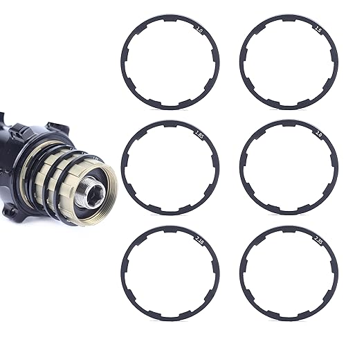 LIANGQI 6 pièces Entretoise de Cassette de vélo Entretoise de moyeu de Volant de vélo Rondelles de Roue Libre de vélo Réglage de vélo pédalier en Alliage daluminium pour vélo de Route et VTT,Montagne