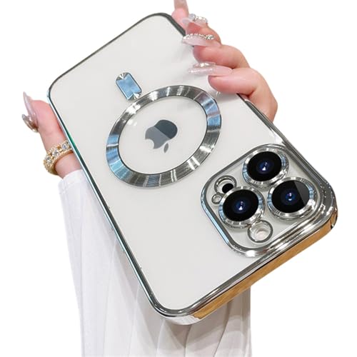Coque iPhone 16 Pro Max transparente haut de gamme aux finitions argent