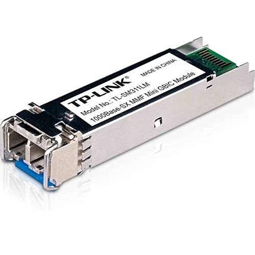 TP-Link TL-SM311LM Gigabit SFP Module, Multi-Mode, MiniGBIC, LC Interface, Up to 550/275m Distance - for Data Networking - 1 x 1000Base-SX