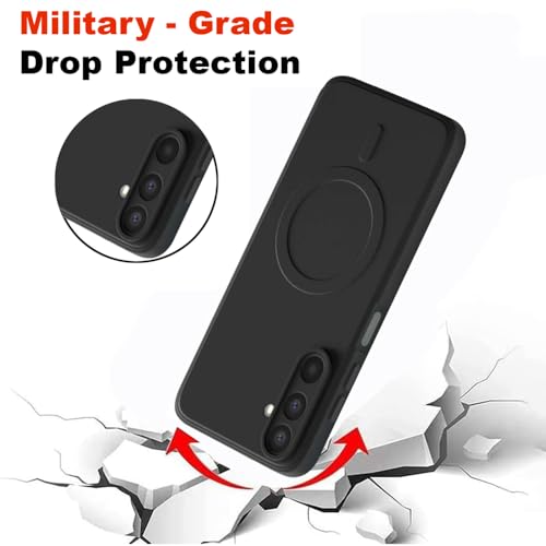 Image of Back Cover | MagFit Ring Design (Non-Magnetic) | Shockproof Protection | Anti-Slip Grip | Raised Camera Edges | Slim Protective Case for Samsung Galaxy A17 5G / F17 5G / M17 5G (Matte Black)