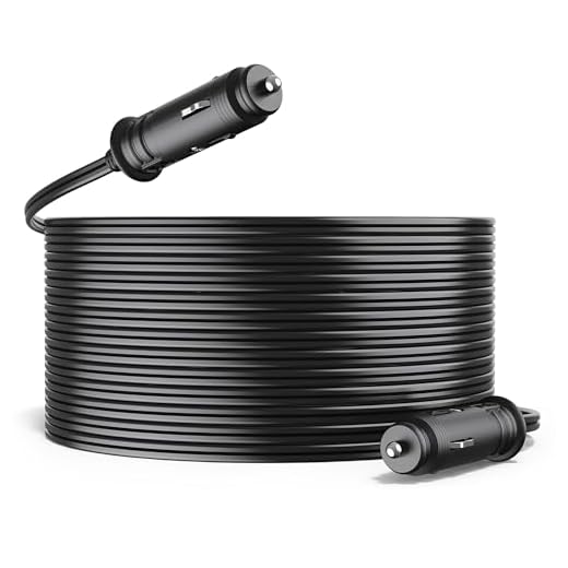 SAYSOLAK 33Ft Power Cord for Green Mountain Grill Davy Crockett, Daniel Boone Prime/Plus, Jim Bowie Prime/Plus, Ledge, Peak, Trek, Cigarette Lighter Replacement Power Cable for All 12V GMG Grills