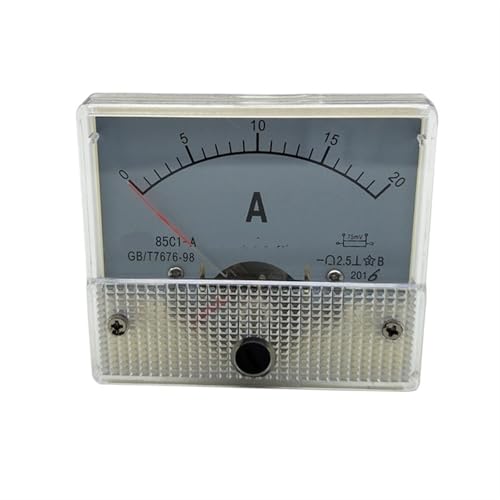 Ampèremètre analogique 85C1 cadran blanc mesureur de courant 20A