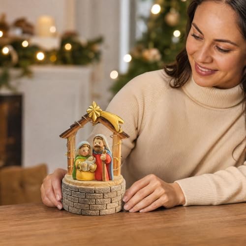 Resin Christmas Nativity Scene Figurine Decor & Led Lights, Christian Decor - image 6