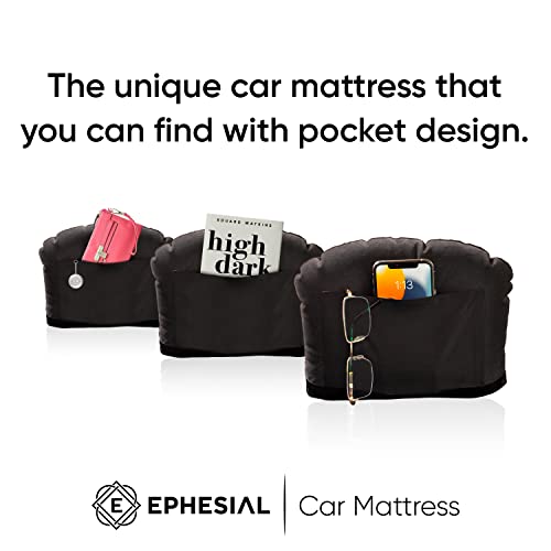 image for EPHESIAL Car Mattress - with Mobile Phone Pocket, Headboard, Pillows a