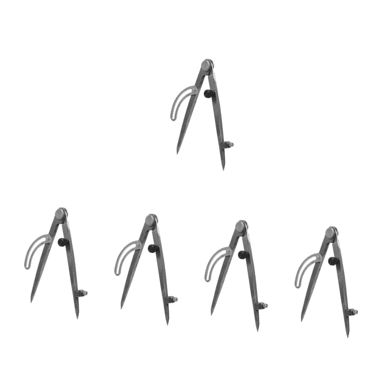 5 Pièces Jauge De Marquage Compas Boussole Multifonction En Cuir Boussole Pour Le Travail Du Bois Boussole à Ressort Jauges De Traçage Portables Outil Diviseur Silver Acier Carbone
