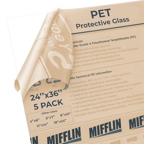 Polyéthylène téréphtalate transparent de haute clarté MIFFLIN 5 Pack