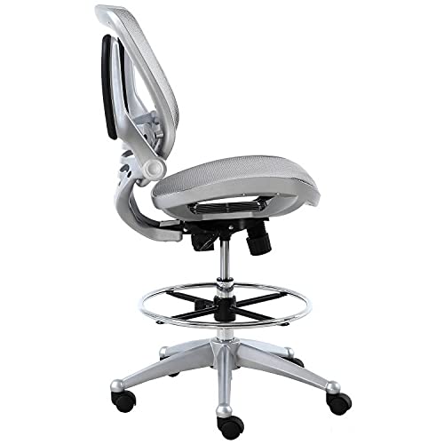 Harwick Evolve All Mesh Heavy Duty Drafting Chair - Platinum Finish #TOP2