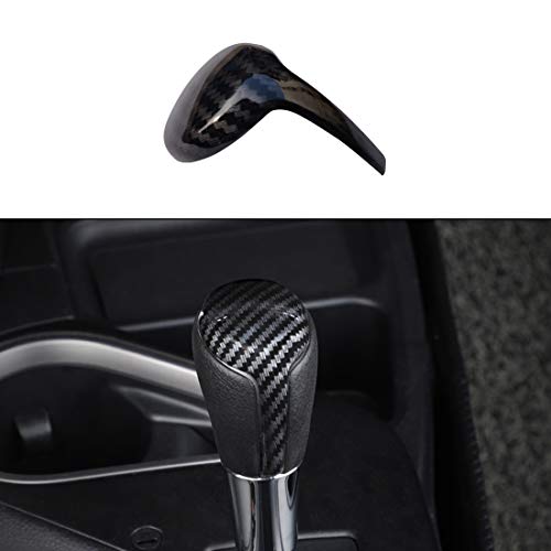 ruihe 1pc Carbon Fiber Color Interior Gear Shift Knob Decorator Cover Trim Fit for Toyota Rav4 Corolla Vios Camry Yaris