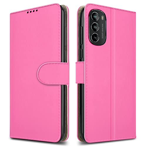 PIXFAB For Motorola G82 5G Leather Phone Case, Magnetic Closure Full Protection Book Folio Design