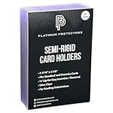 Platinum Protectors Semi-Rigid Card Holders for Graded Card Submissions for Standard Trading Cards (50 Pack)