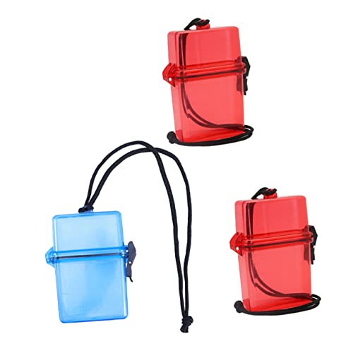 Kisangel 3pcs Dry Box Watertight Outdoor Storage for Medicine Earphones More Lightweight Durable for Camping Hiking Fishing Outdoor Activities