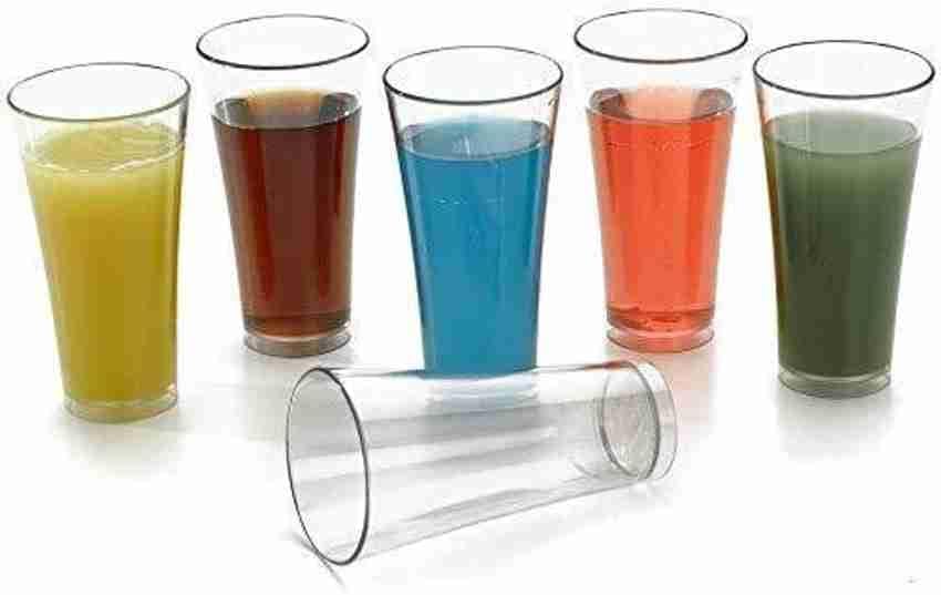 Image of SORATH Premium Clear Plastic Tumbler Glasses | Reusable, Shatterproof, BPA-Free | 16 oz Drinkware for Parties, Events & Everyday Use (6, Pack of 6)