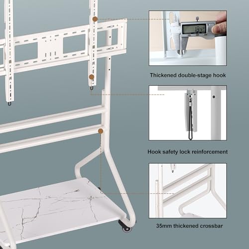 Soporte móvil ajustable con ruedas para TV 50-100 pulg miniatura 3