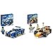 LEGO City Police Auto della Polizia, Set di Costruzione con Minifigure & City Great Vehicles Auto da Corsa, Macchina Giocattolo Stile Formula 1 con 2 Minifigure, per Bambini di 4 Anni
