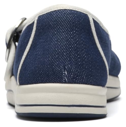 Clarks Clarks Women's Breeze Janey Navy Textile Wide 10