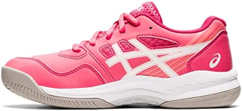ASICS Kid's Gel-Game 8 Grade School Tennis Shoes, 4, Pink Cameo/White