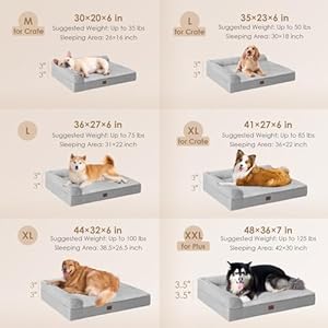 EHEYCIGA Memory Foam Orthopedic Dog Bed Medium Size Dog with Waterproof Lining, Washable Dog Couch Bed with Removable Cover and Nonskid Bottom for Crate Pet Sofa Bed, 30x20 Inches, Grey EHEYCIGA Memory Foam Orthopedic Dog Bed Medium Size Dog with Waterproof Lining Washable Dog Couch Bed with Removable Cover and Nonskid Bottom for Crate Pet Sofa Bed 30×20 Inches Grey