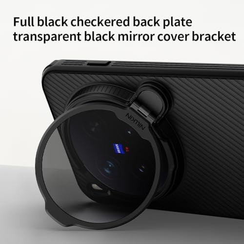 Image of CamShield Prop Magnetic Case for Vivo X300 Pro | Compatible with MagSafe | Clear PC Camera Lens Cover Bracket | Shockproof Slim Back Cover with Foldable Stand | Anti-Scratch Phone Case - Black