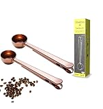 CookTaitai Coffee Scoop for Ground Coffee, Stainless Steel Coffee Measuring Spoon, Long Handle Scoop