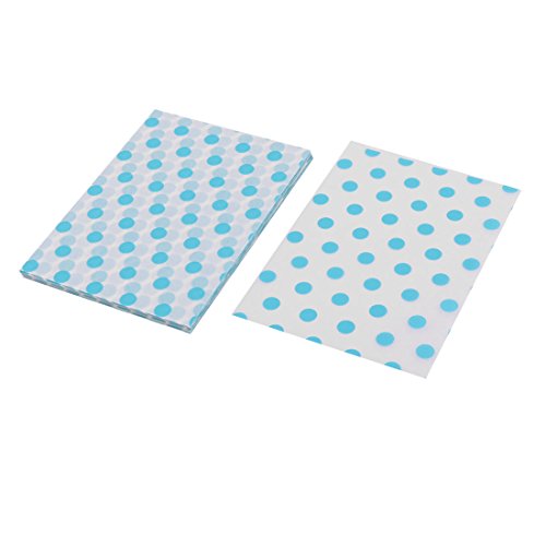 Ruilogod Washi Papel Dot Pattern Body Sugar Candy Cookie Cupcake Wrapping 100pcs Azul
