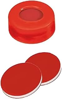 neochrom EC de 1042 Tapa enroscable, lisa, 9 mm, Silicona Blanca/Roja PTFE, color rojo (100 unidades)