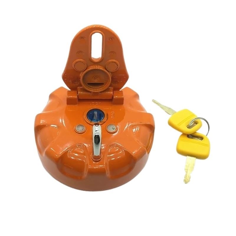 For HITACHI ZX ZAX60/70/120/240/330-3/200-5 Tapa De Tanque De Combustible De Excavadora Antirrobo Tapa De Tanque Diésel Accesorios De Excavadora Recambio(Color:Yellow)