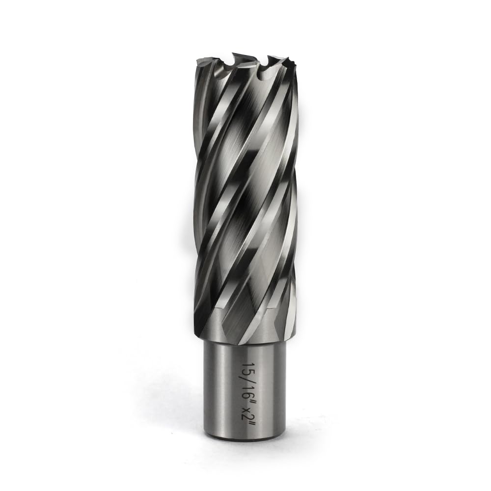 Annular Cutter JESTUOUS 3/4 Inch Weldon Shank 15/16 Cut Dia 2 Cut Depth